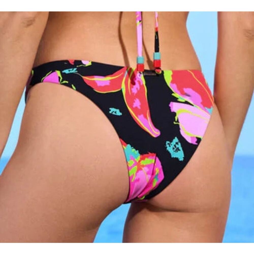 Maaji Flory Splendor Pansie High Leg Bikini Bottom M NWT - Picture 2 of 3